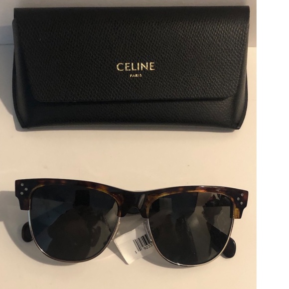 CELINE 54mm Browline Round Sunglasses brown main image 8